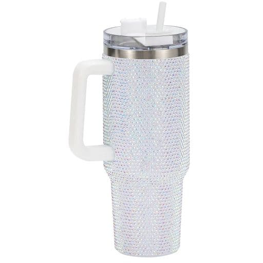 Jumbo Sipper White Diamante 890ml