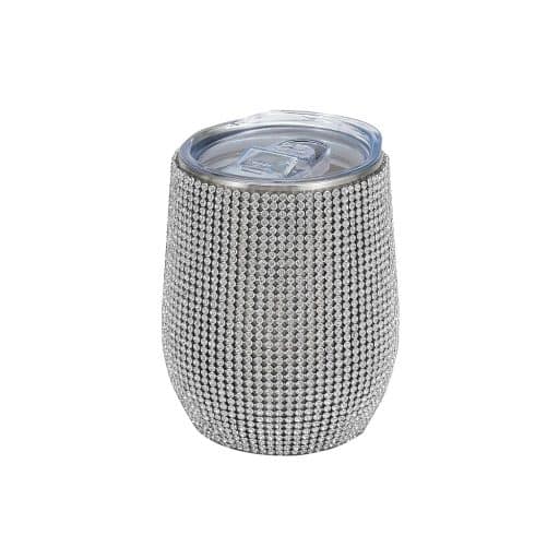 Wine Cup Silver Diamante 360ml