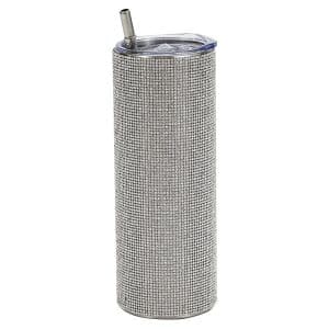 Drink Bottle Silver Diamante 500ml