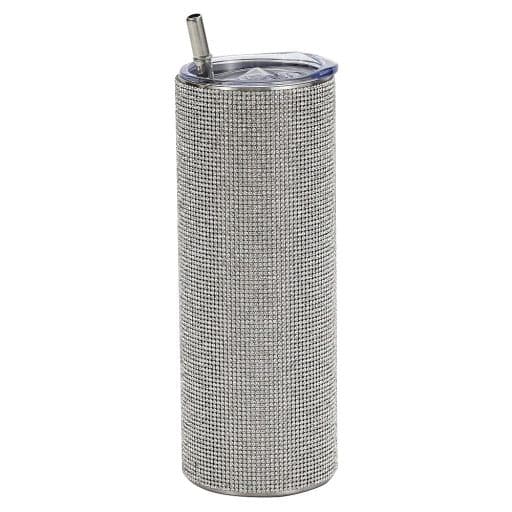 Drink Bottle Silver Diamante 500ml