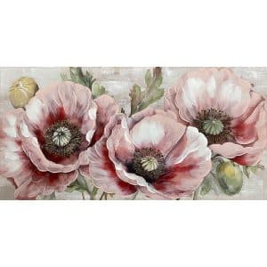 Canvas Pink Poppy 60x120cm