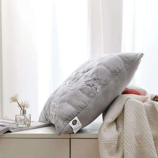 CR Cushion Silver Flower 45cm - Image 2