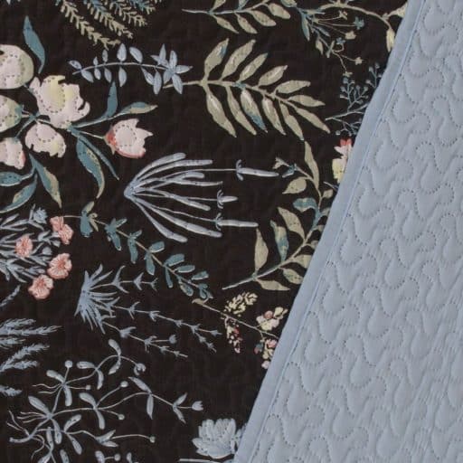 Casa Rosso Vintage Quilt Navy Flora QB 200x240cm - Image 3