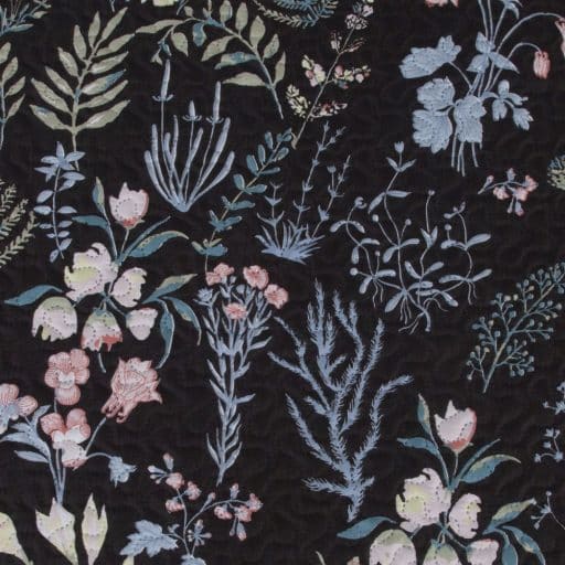 Casa Rosso Vintage Quilt Navy Flora QB 200x240cm - Image 2
