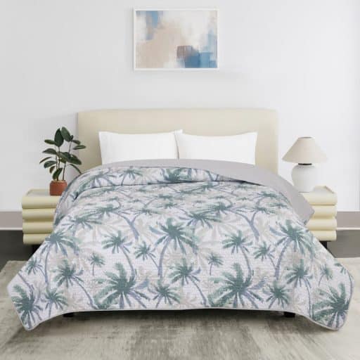 Casa Rosso Vintage Quilt Palm Mist KB 235x265cm