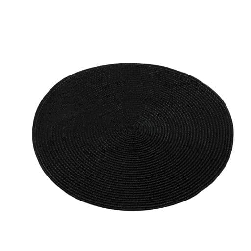 Placemat Round Black 38cm