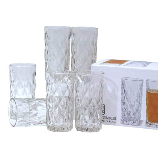 Hi Ball Cut Glasses Set 6