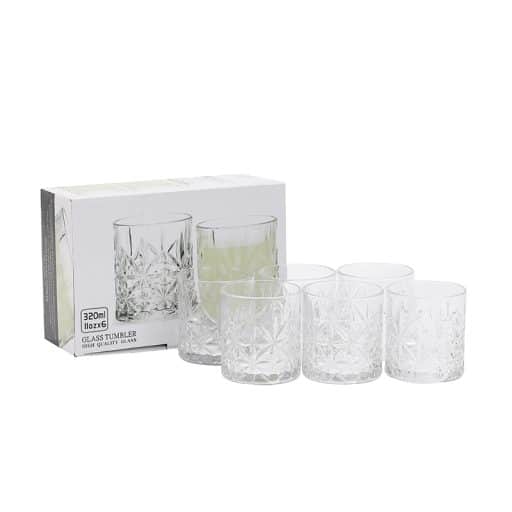 Whiskey Pineapple Cut Glass Set 6