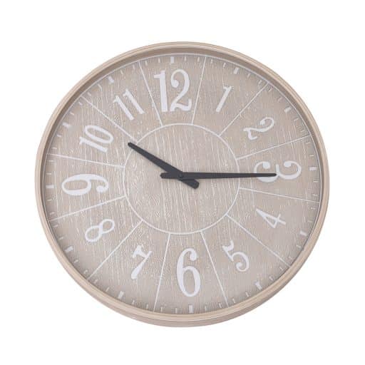 Clock Natural White Wash 45cm