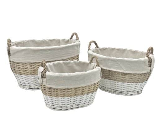Hampton Willow Oval Laundry Basket Small