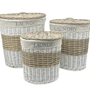 Hampton Willow Oval Laundry Basket Small