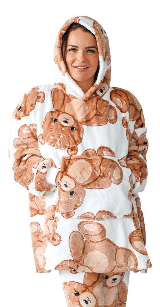 Casa Rosso Panda Hoodie Teddys Multi