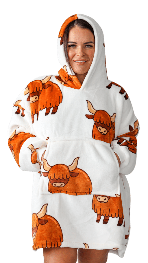 Casa Rosso Panda Hoodie Highland Cow