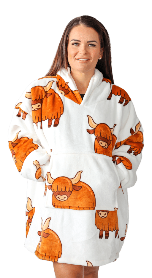 Casa Rosso Panda Hoodie Highland Cow - Image 2