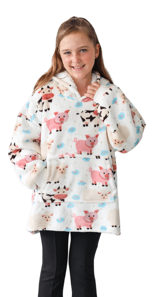 Casa Rosso Panda Kids Hoodie Farm Animals - Image 2