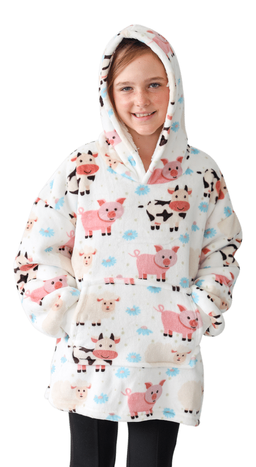 Casa Rosso Panda Kids Hoodie Farm Animals