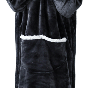 Casa Rosso Jumbo Hoodie Sherpa Black