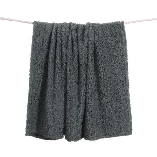 Casa Rosso Sherpa Throw Charcoal 127x152cm