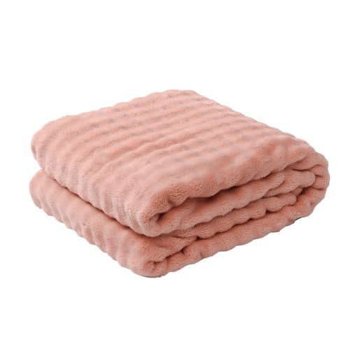 CR Bubble Flannel Throw Pink - Image 2