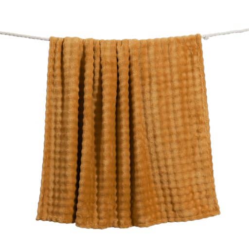CR Bubble Flannel Throw Mustard