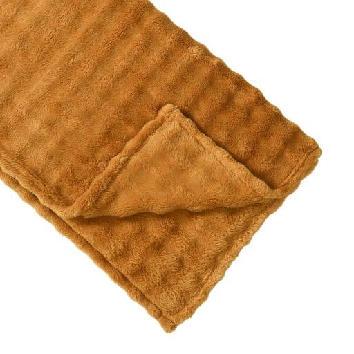 CR Bubble Flannel Throw Mustard - Image 3