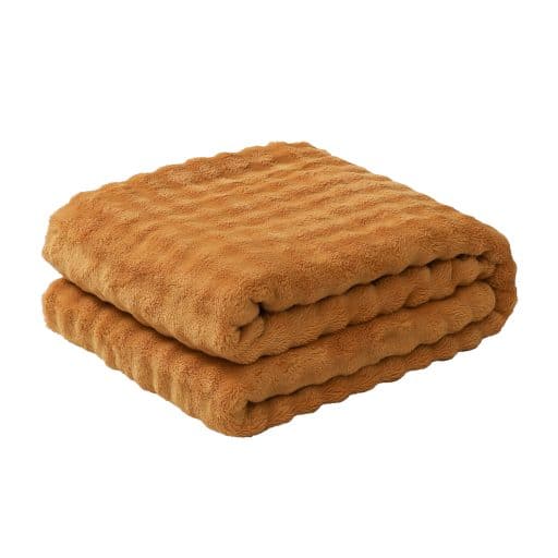 CR Bubble Flannel Throw Mustard - Image 2