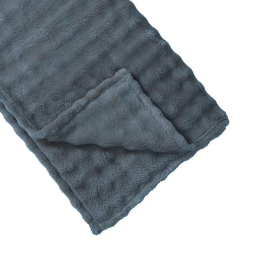 CR Bubble Flannel Throw Charcoal - Image 2