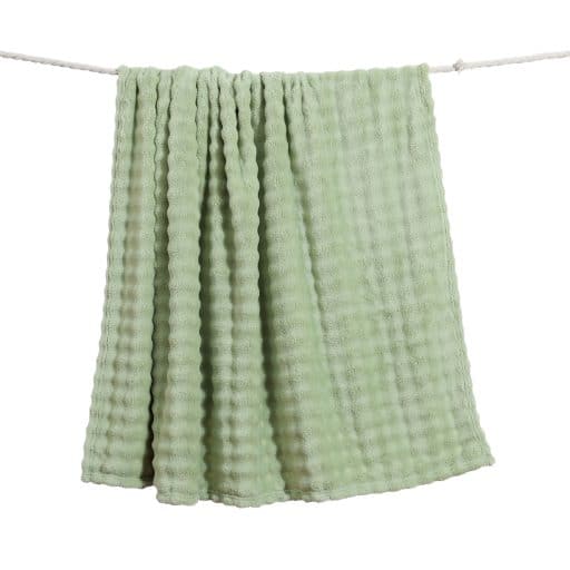 CR Bubble Flannel Throw Sage Green