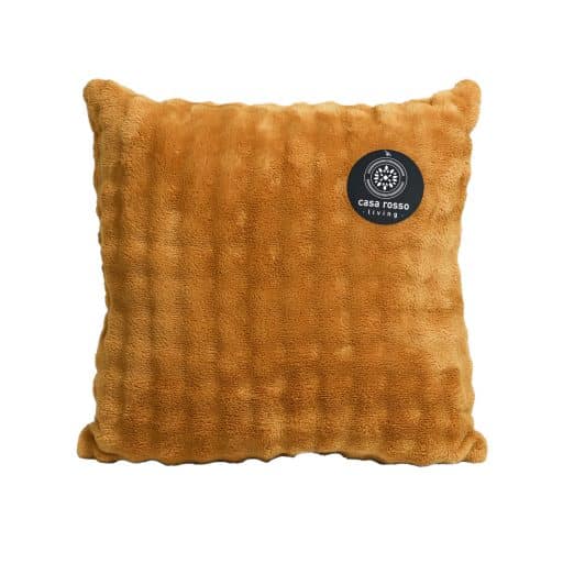 CR Bubble Flannel Cushion Mustard