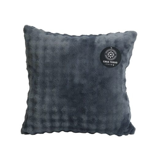 CR Bubble Flannel Cushion Charcoal