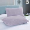 CR Teddy Fleece 2pcs Pillow Cases Mauve 48cmx73cm