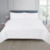 CR Jacquard Fringe Comforter Set White King 240cmx240cm