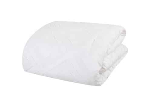 CR Jacquard Fringe Comforter Set White Queen 210cmx210cm - Image 3