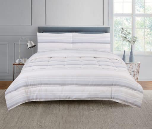 CR Stripe Comforter Set Blue King 240cmx240cm