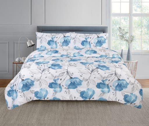 CR Comforter Set Blue Magnolia King 240cmx240cm