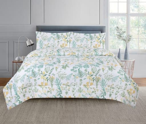 CR Comforter Set Yellow Flora King 240cmx240cm