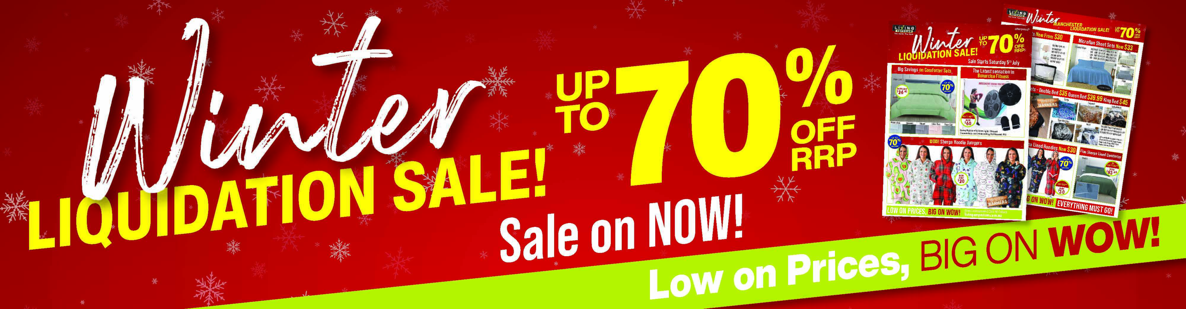 Winter Liquidation Sale web banner Living Emporium