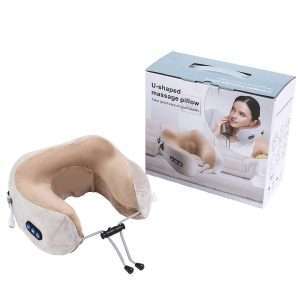 U-shaped massage pillow with control panel