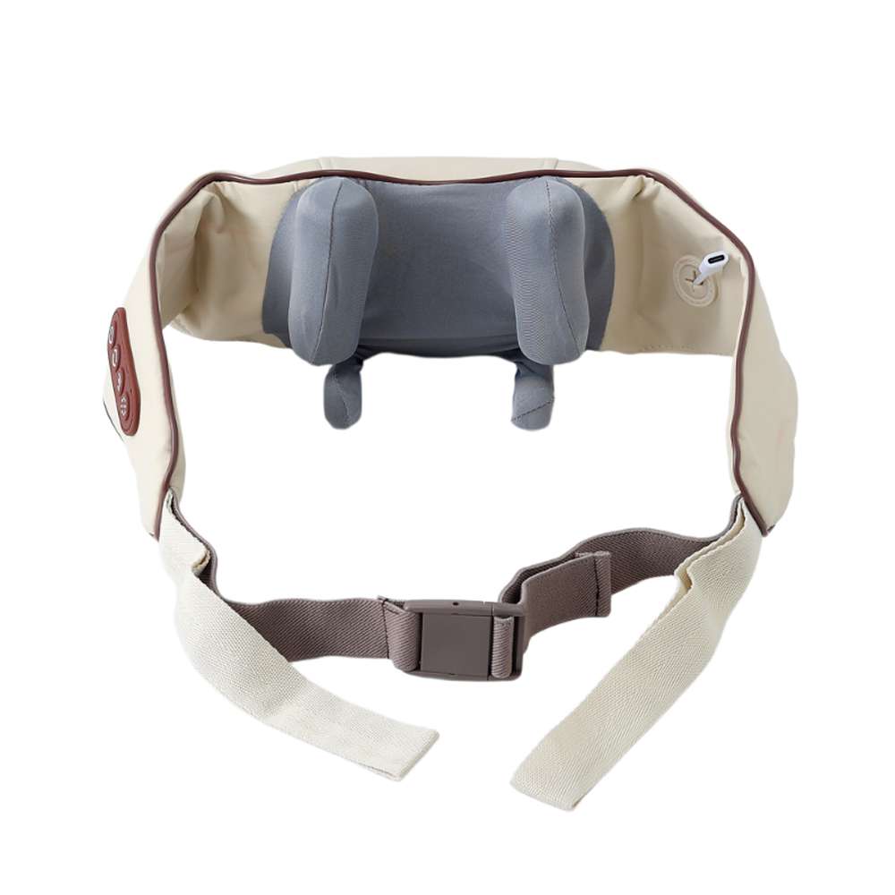 Comfortable massage belt with adjustable straps and controls