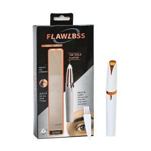 Flawlbss eyebrow hair remover with retail packaging